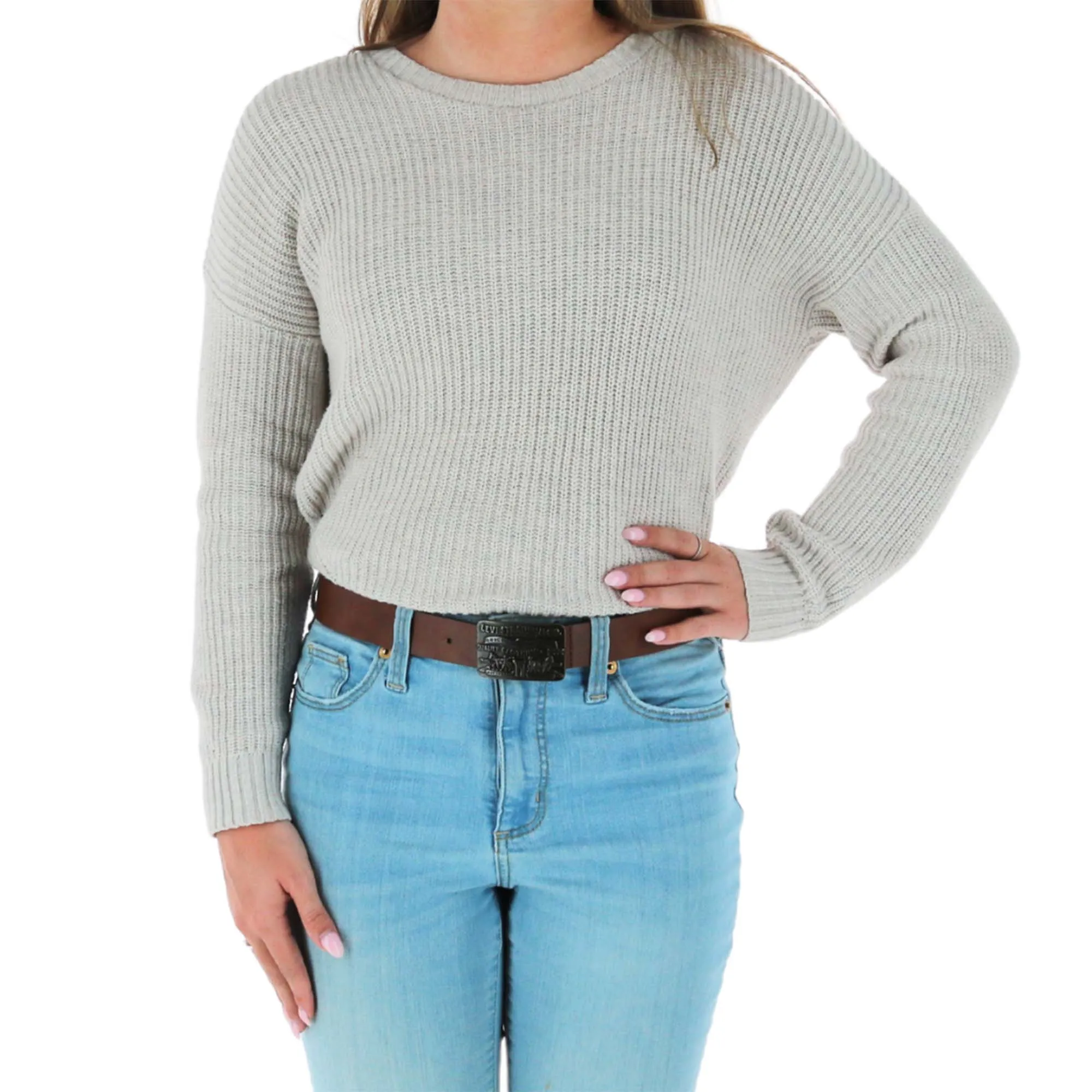 Levis Women's Rectangle Logo Embossed Buckle Belt