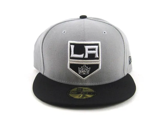 Los Angeles Kings New Era 59Fifty Fitted Hats (GRAY BLACK)