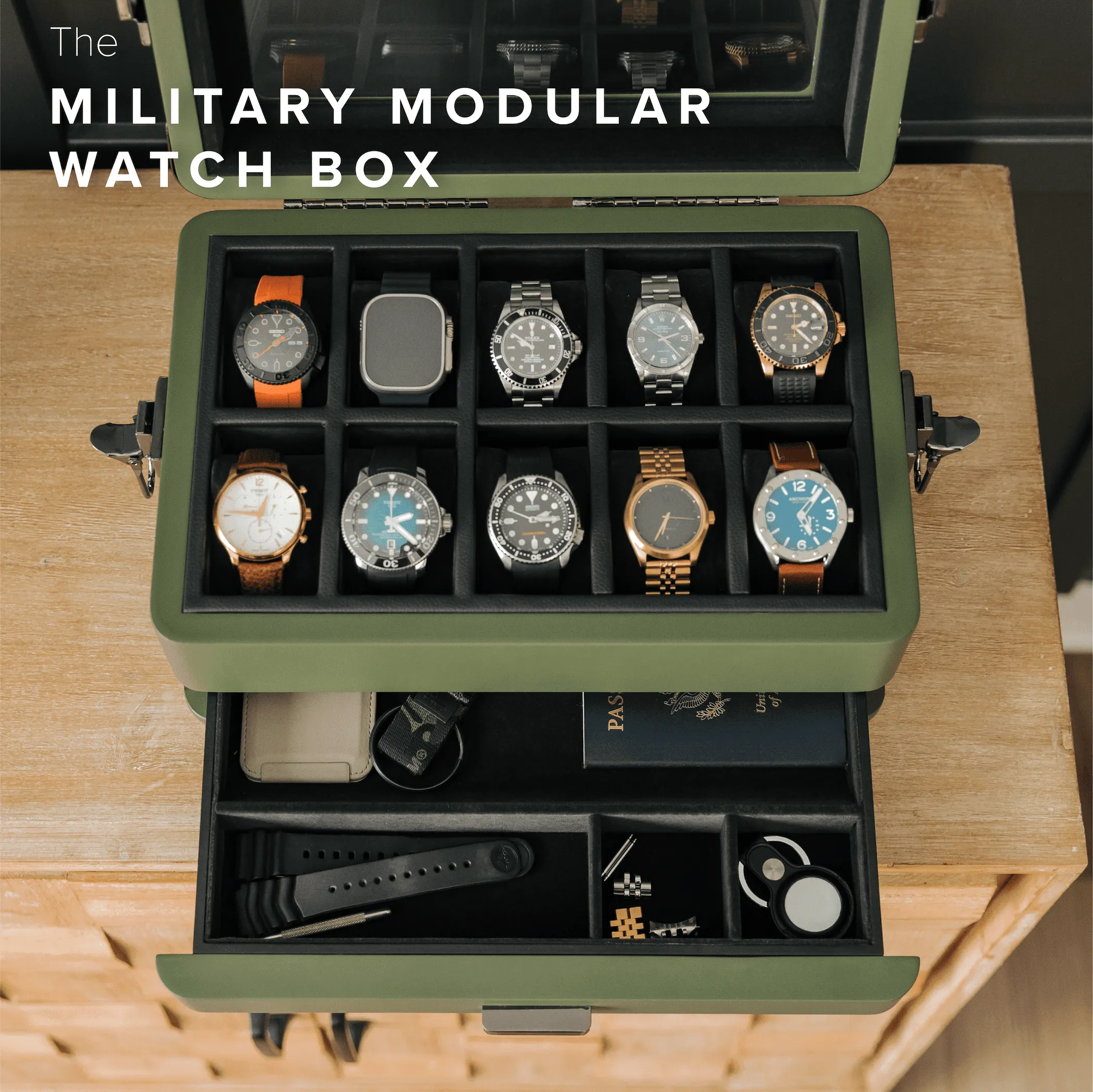Military Modular Watch Box - 10 Slot