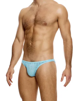 Modus Vivendi Striped Crochet Low Cut Brief Blue