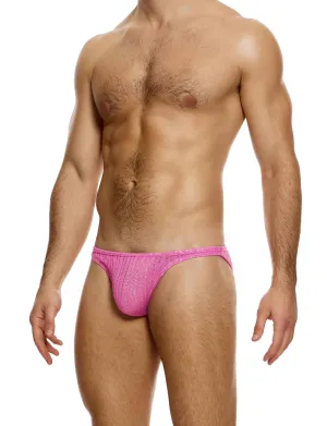 Modus Vivendi Striped Crochet Low Cut Brief Pink