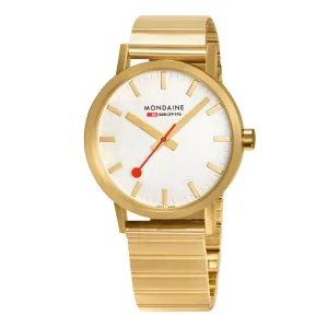 MONDAINE  CLASSIC GOLD WATCH WITH BRACELET STRAP A660.30360.16SBM