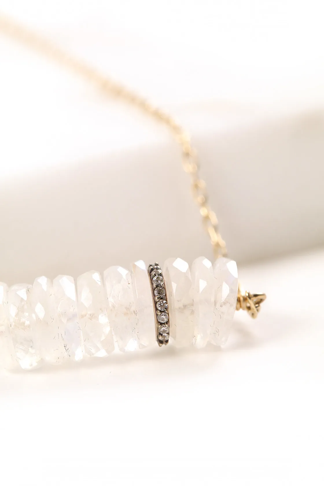 Moonstone Pavé Necklace