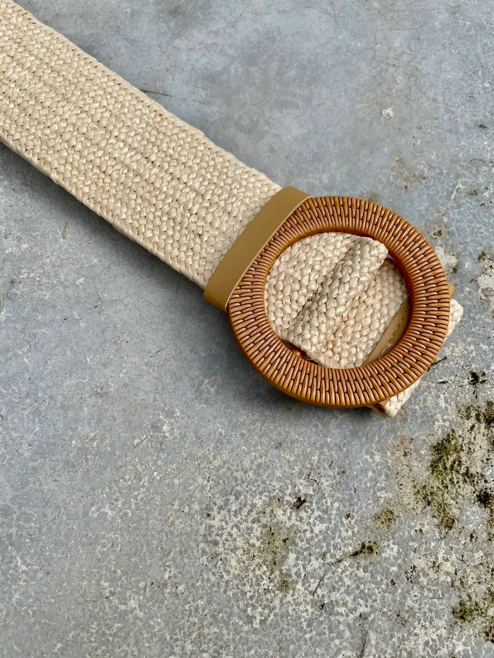 Natural Rattan Belt (Elastic) - Assorted
