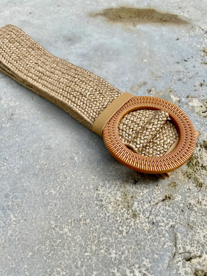 Natural Rattan Belt (Elastic) - Assorted