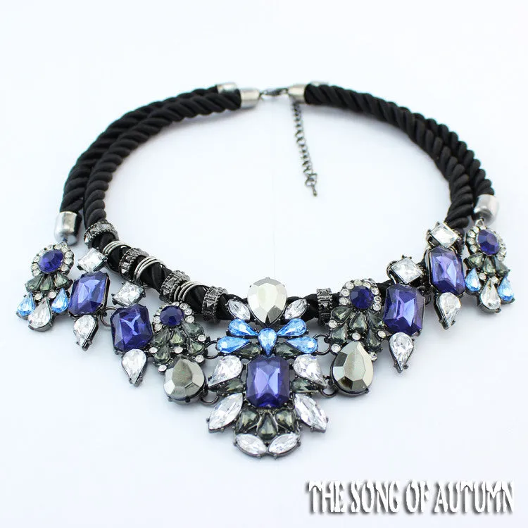 New Fashion Brand Jewelry Rhinestone Statement Necklaces & Pendants Necklace Women Gift