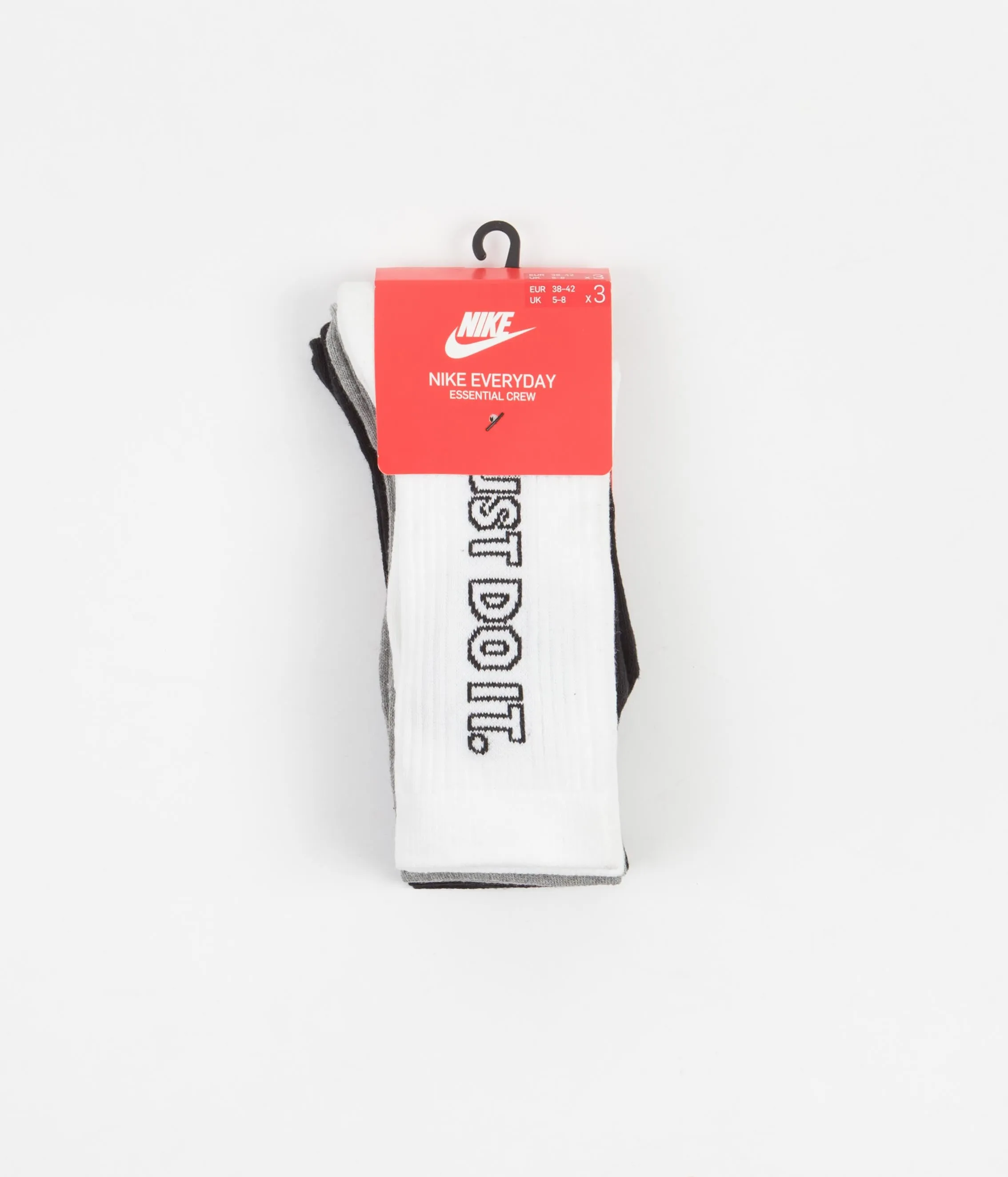 Nike Everyday Essential Crew Socks (3 Pack) - Black / White / Grey