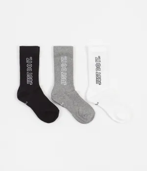Nike Everyday Essential Crew Socks (3 Pack) - Black / White / Grey