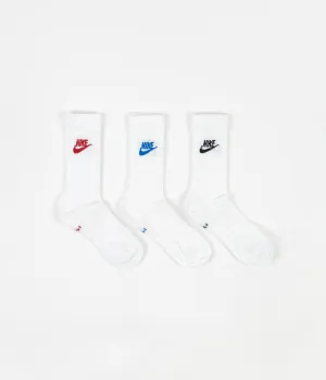 Nike Everyday Essential Crew Socks (3 Pack) - White / Multi