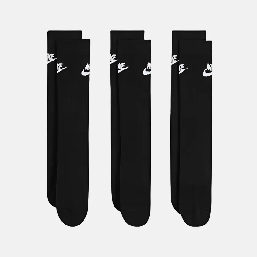Nike Sportswear Everyday Essential Crew Socks (3 Pairs) - Black/White