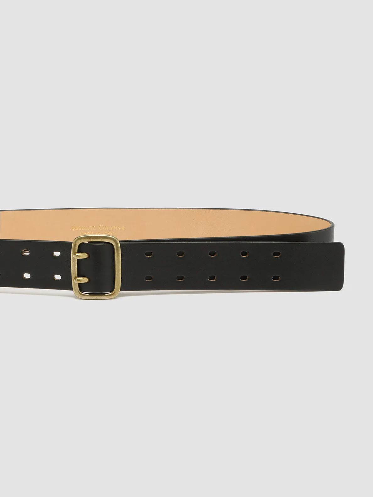 OC STRIP 062 - Black Nappa Leather Belt