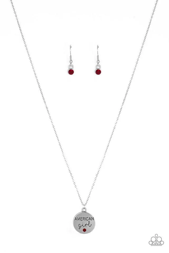 Paparazzi Necklace ~ American Girl - Red