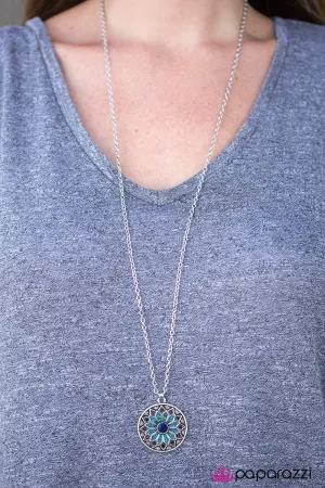 Paparazzi Necklace ~ Feel Like A MEDALLION Bucks - Blue