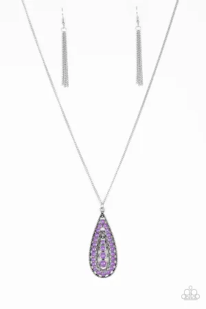 Paparazzi Necklace ~ Tiki Tease - Purple
