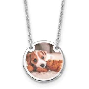 Personalized Small 12 mm Photo Round Circle Disc Necklace
