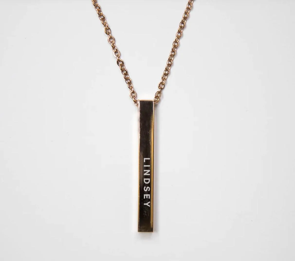 Personalized Vertical Bar Necklaces