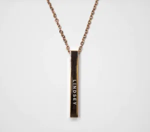 Personalized Vertical Bar Necklaces