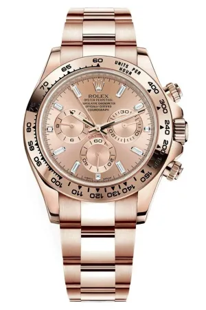 Rolex Cosmograph Daytona 116505 Men’s Luxury Watch with pink diamond-set dial