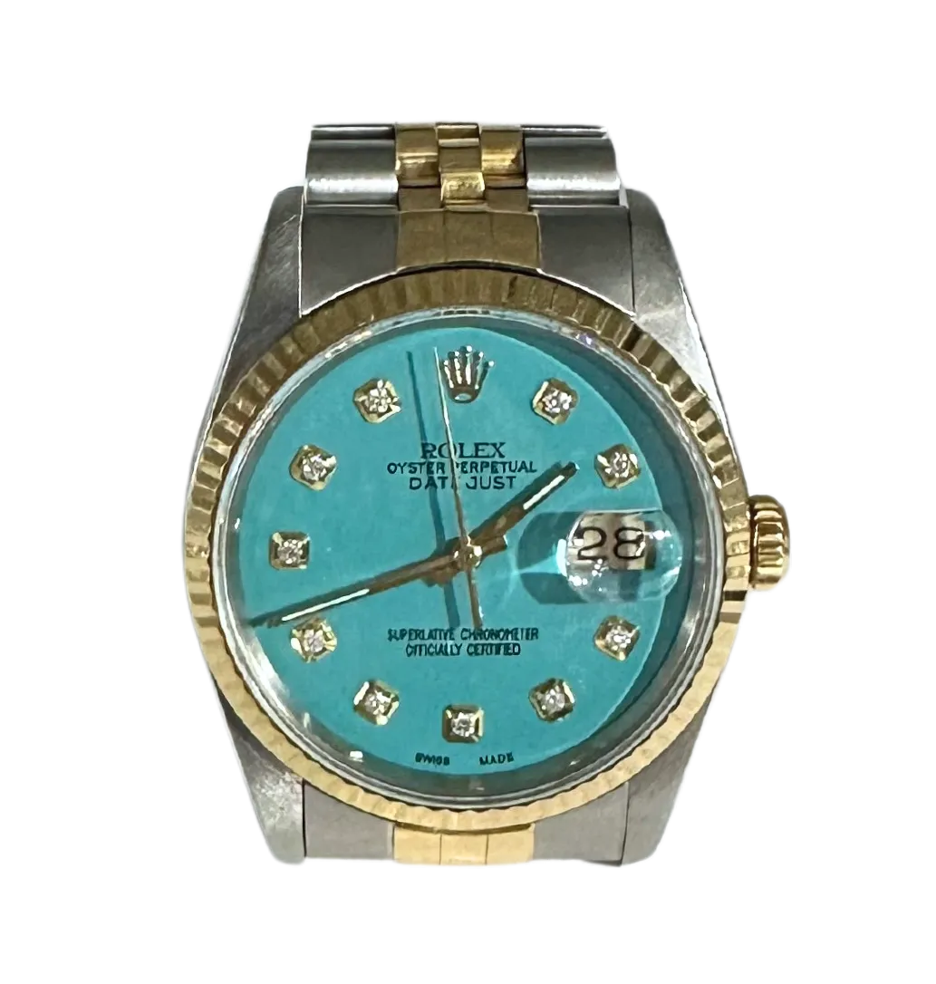 Rolex Datejust 36 MM Watch -18k Gold/ Stainless Steel with 18k Yellow Gold Bezel