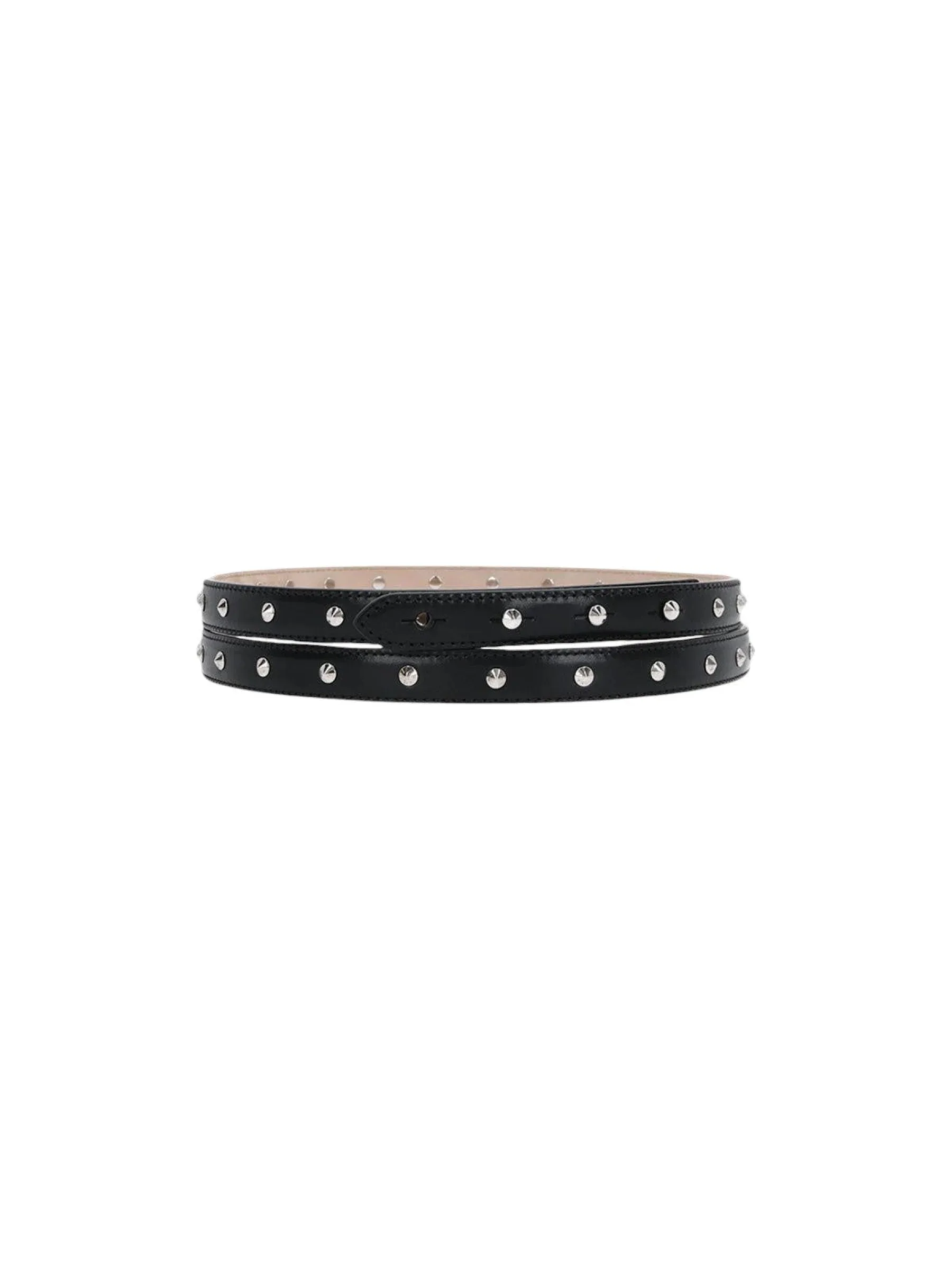Studded Leather Double Belt