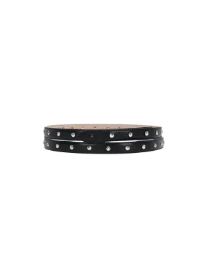 Studded Leather Double Belt