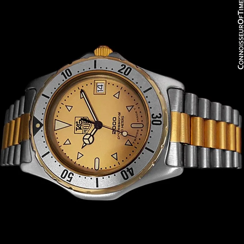 TAG Heuer Professional 2000 Mens Diver Watch, 974.013 - Stainless Steel & 18K Gold Plated