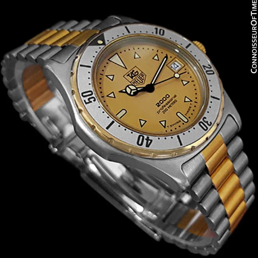 TAG Heuer Professional 2000 Mens Diver Watch, 974.013 - Stainless Steel & 18K Gold Plated