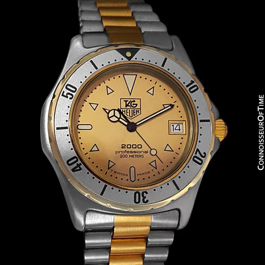 TAG Heuer Professional 2000 Mens Diver Watch, 974.013 - Stainless Steel & 18K Gold Plated