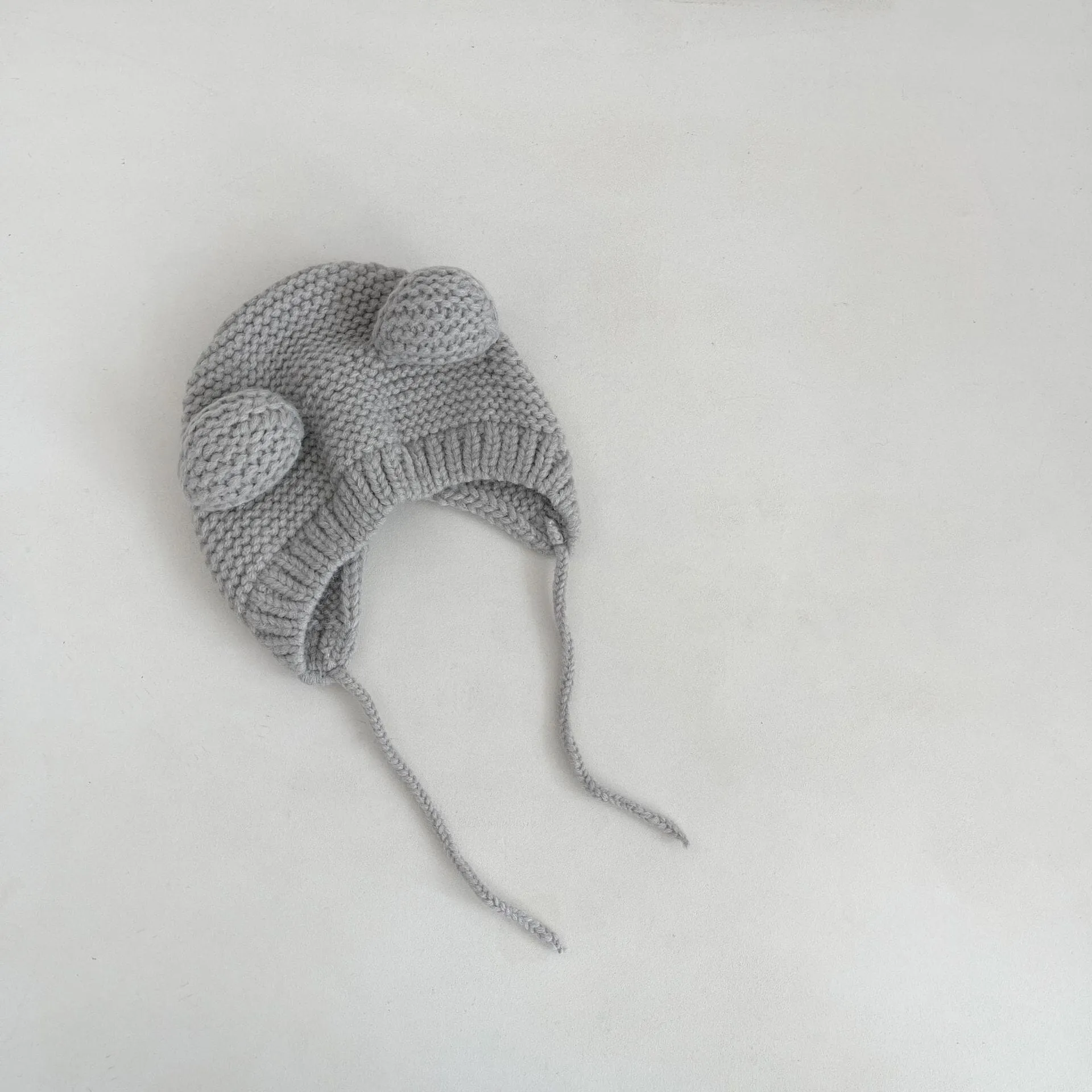 Teddy Bear Knitted Earflap Hat