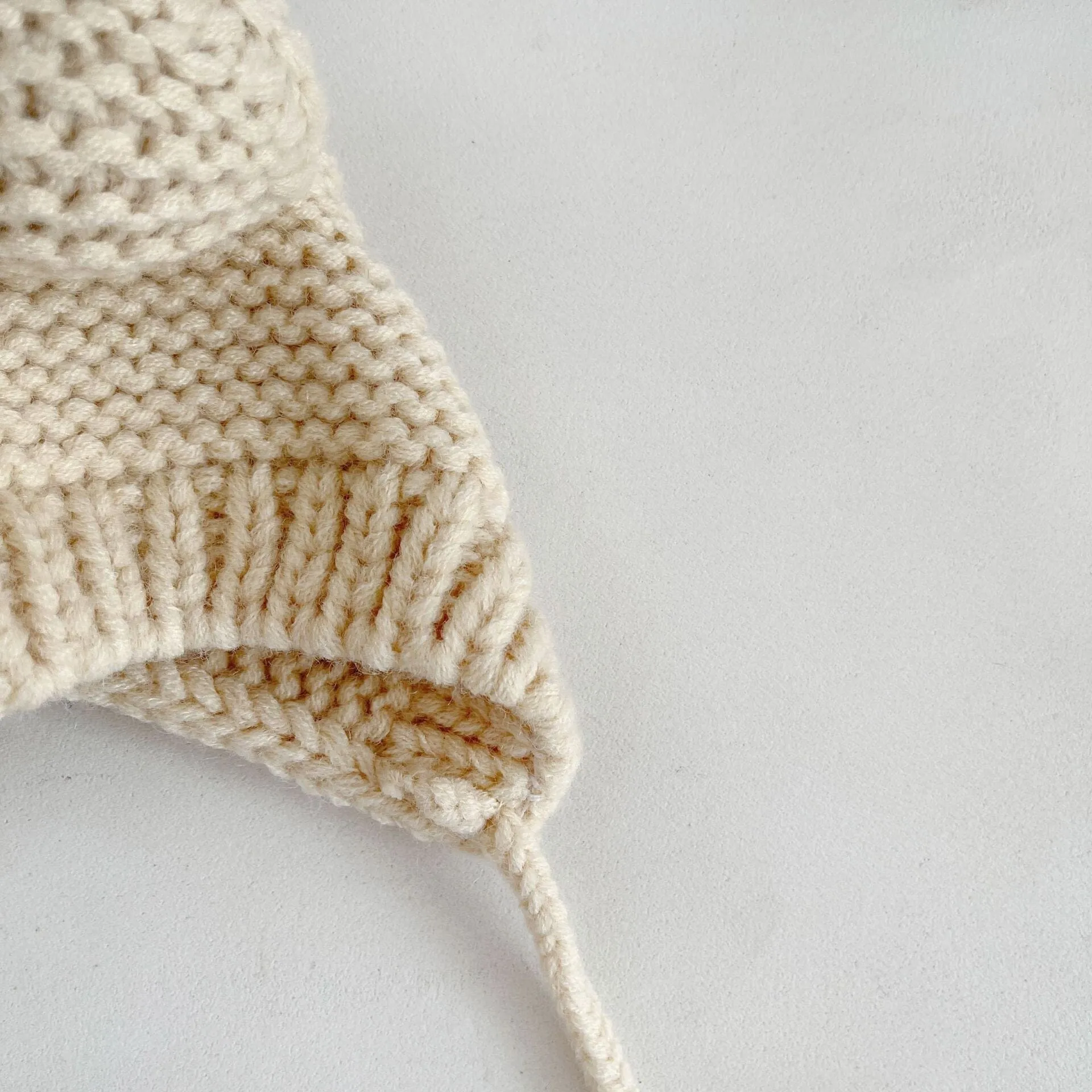 Teddy Bear Knitted Earflap Hat
