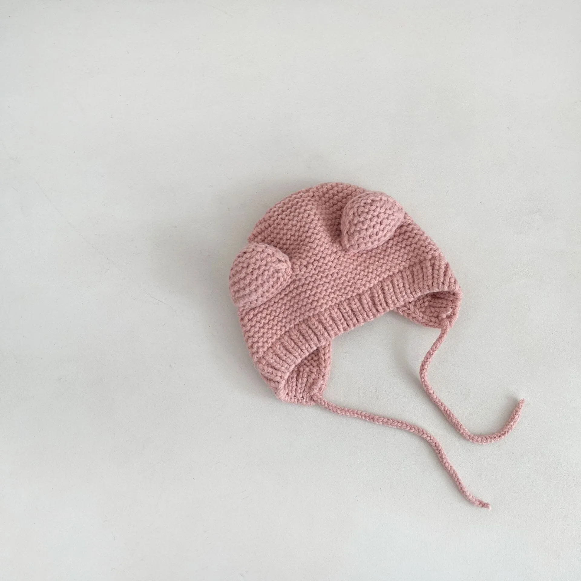 Teddy Bear Knitted Earflap Hat