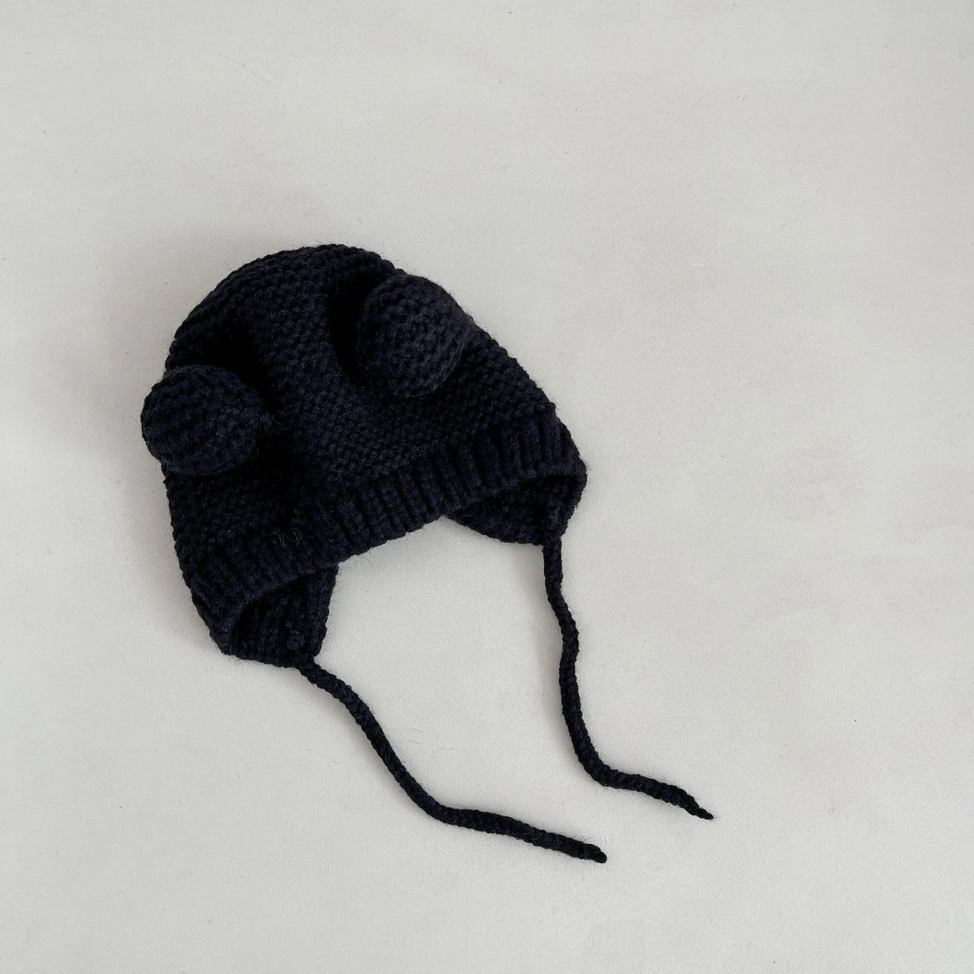 Teddy Bear Knitted Earflap Hat