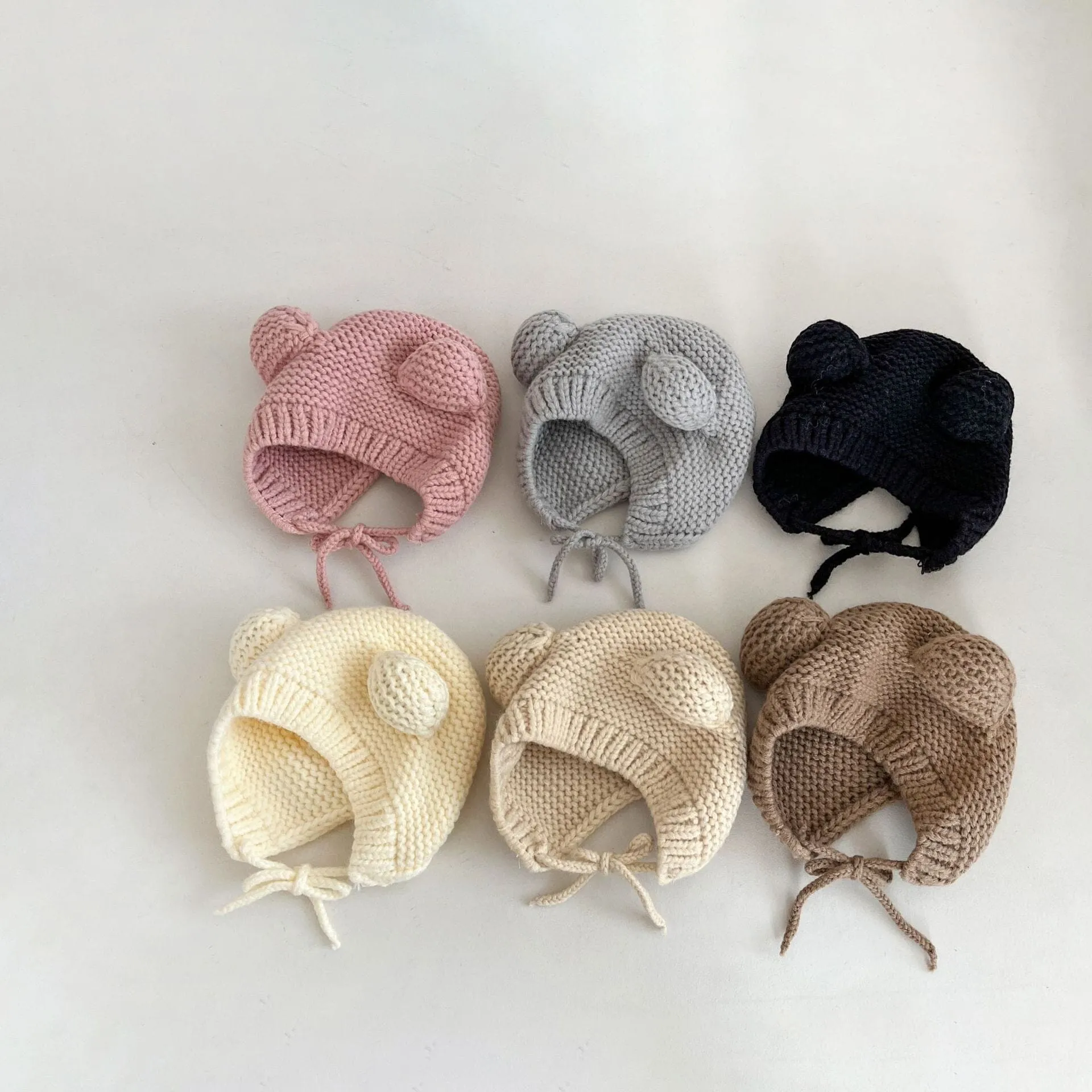 Teddy Bear Knitted Earflap Hat