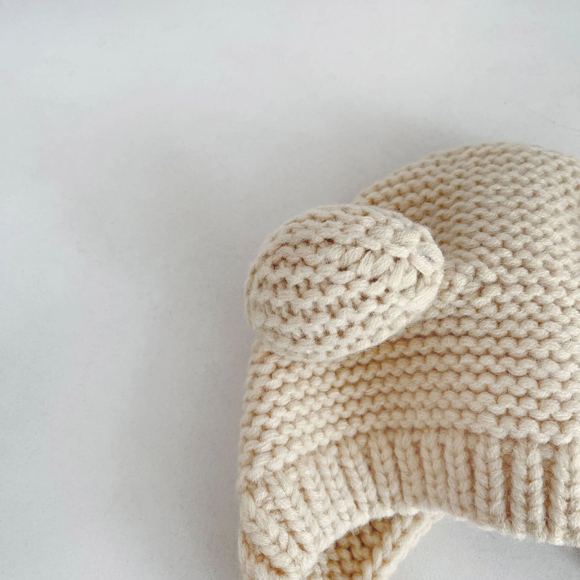 Teddy Bear Knitted Earflap Hat