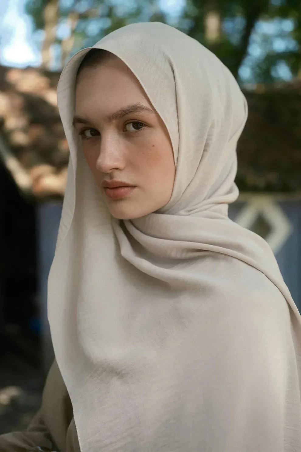 Textured Crepe Scarf Stone