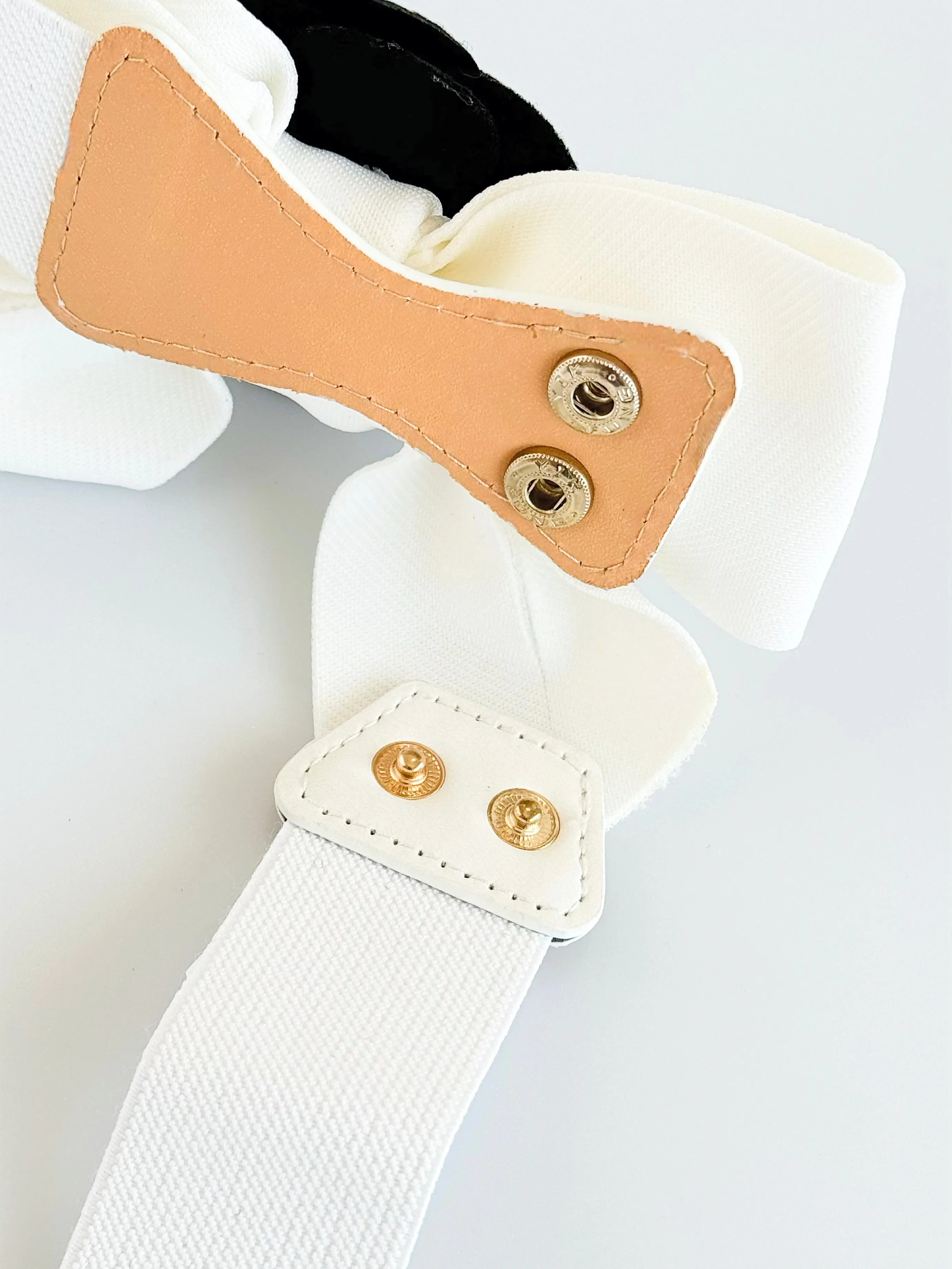 Vintage Bow Rose Belt - Ivory