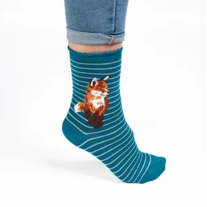 Wrendale Fox Socks - Born To Be Wild